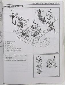 1995 Kia Sephia Service Shop Repair Manual - 2 Volume Set