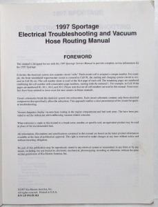 1997 Kia Sportage Electrical Troubleshooting Manual