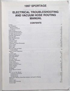 1997 Kia Sportage Electrical Troubleshooting Manual