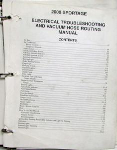 1999-2000 Kia Sportage Electrical Troubleshooting Manual