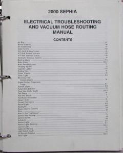 2000 Kia Sephia Electrical Troubleshooting Manual