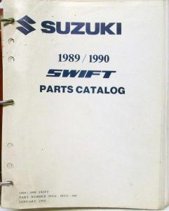 1990 Suzuki Swift Parts Book Catalog - January - Model Year 1989 1990