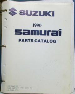 1990 Suzuki Samurai Parts Book Catalog - January - Model Year 1990