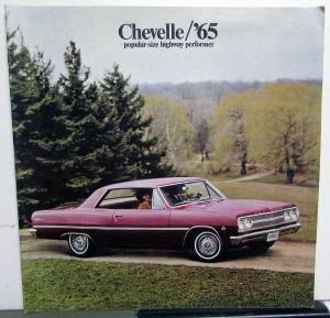 1965 Chevrolet Chevelle Malibu Super Sport SS Wagon Color Sales Brochure