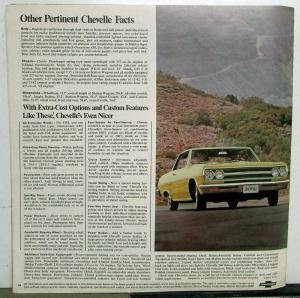 1965 Chevrolet Chevelle Malibu Super Sport SS Wagon Color Sales Brochure