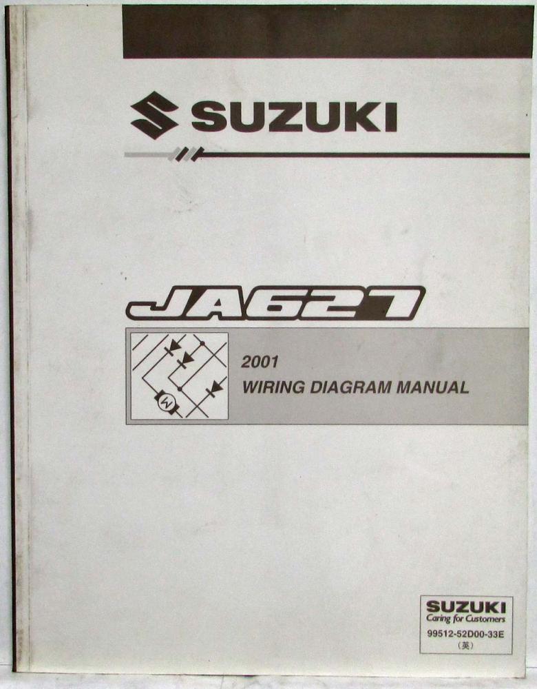 2001 Suzuki Grand Vitara XL7 SQ627 Dealer Electrical Wiring Diagram Manual