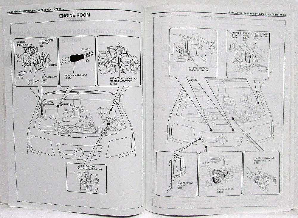 2001 Suzuki Grand Vitara XL7 SQ627 Dealer Electrical Wiring Diagram Manual