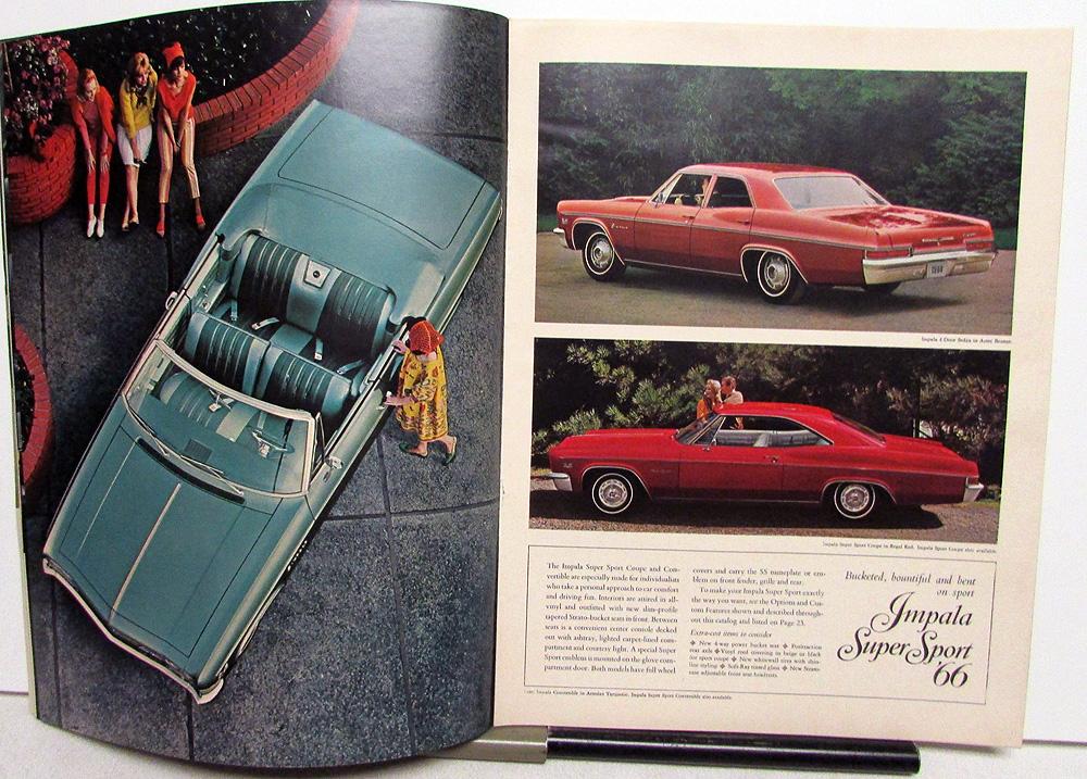 1966 Chevrolet Full Size Sales Brochure Caprice Impala Belair Biscayne ...