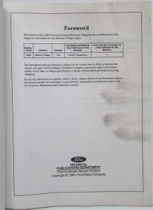 1998 Ford Powertrain Control Emissions Diagnosis Service Manual Villager