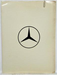 1974 Mercedes-Benz Editors Press Release Folder