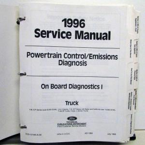 1996 Ford Powertrain Control Emissions Diagnosis Service Manual Truck OBD-I