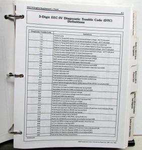 1996 Ford Powertrain Control Emissions Diagnosis Service Manual Truck OBD-I