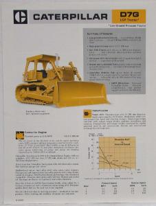 1983 Caterpillar D7G LPG Tractor Sales Spec Folder