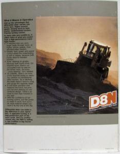 1987-1995 Caterpillar D8N Differential Steer Better Performance Sales Folder