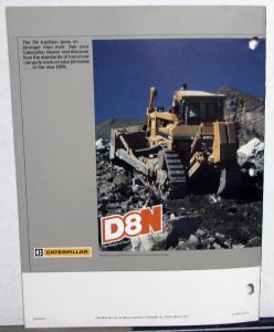 1987-1995 Caterpillar D8N Track-Type Tractor The New Tradition Sales Brochure