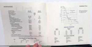 1982 Caterpillar D8L Tractor Performance Data and Cost Factors Booklet