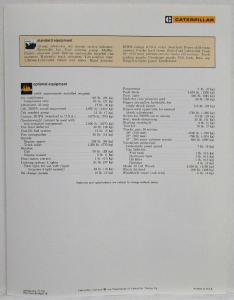 1979 Caterpillar D9H Track-Type Tractor Sales Spec Folder