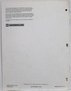 1987 Caterpillar D9N Introductory Bulletin