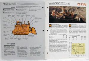 1987 Caterpillar D11N Track-Type Tractor Sales Brochure