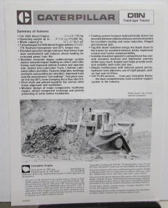 1986 Caterpillar D11N Track-Type Tractor Sales Spec Folder