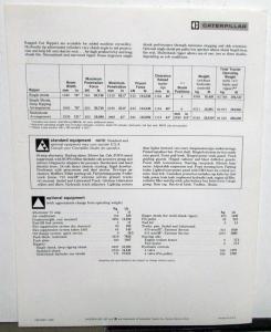 1986 Caterpillar D11N Track-Type Tractor Sales Spec Folder