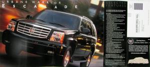 2002 Cadillac Escalade Introduction Sales Folder Original