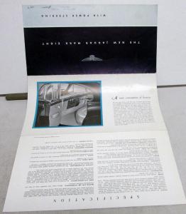 1958 Jaguar Mark VIII Dealer Sales Brochure Folder Power Steering Large Original