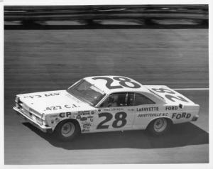 1966 Ford Fairlane with Golden Boy Fred Lorenzen Press Photo and Release 0411