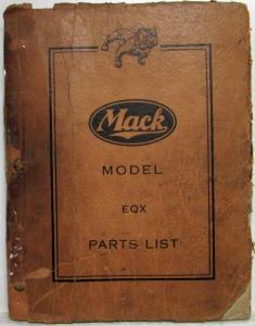 1948 Mack EQX Model Truck Parts Book - Number 1640