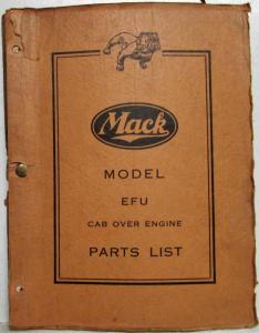 1947-1948 Mack EFU COE Model Truck with EN290 Engine Parts Book - Number 1540