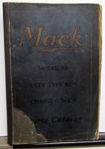 1926 Mack AB City Type Standard Bus Parts Book Original Rare