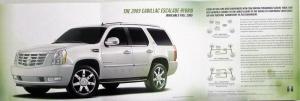 2009 Cadillac Escalade Hybrid Sales Folder Brochure Original