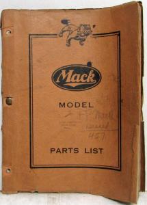 1942 Mack Truck FP Model with END 457 Engine Parts Book - Number 1379