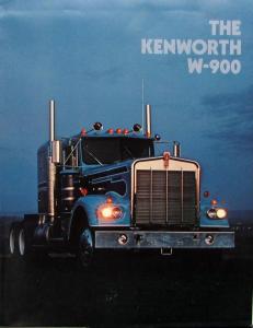 1976 Kenworth W-900 Heavy Duty Truck Features Sales Brochure Original