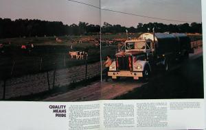 1976 Kenworth W-900 Heavy Duty Truck Features Sales Brochure Original