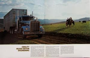 1976 Kenworth W-900 Heavy Duty Truck Features Sales Brochure Original