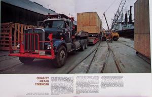 1976 Kenworth W-900 Heavy Duty Truck Features Sales Brochure Original