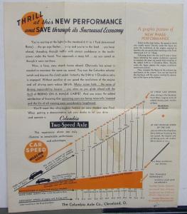 1935 1936 Ford Columbia Two Speed Rear End Axle Folder Original