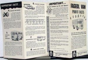 1953 Fageol Van Profit Facts Twin Coach Co Sales Brochure Folder Original