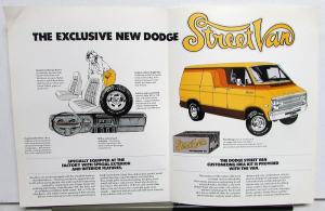 1976 Dodge Street Van Dealer Sales Brochure B100 B200 Custom Van Original