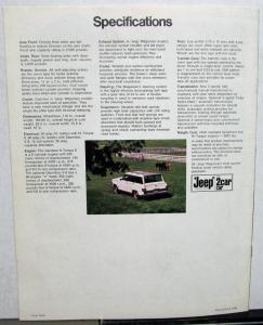 1970 Jeep Wagoneer The 2-Car Car Sales Brochure