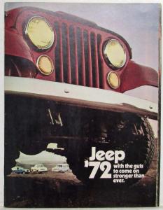 1972 Jeep with the Guts to Come on Stronger than Ever Sales Brochure