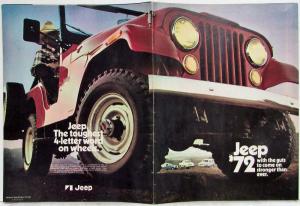 1972 Jeep with the Guts to Come on Stronger than Ever Sales Brochure