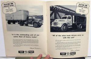 1948 Ford Truck Dealer Brochure 145 HP Big Job Roadside Report F7 F8 Testimonial