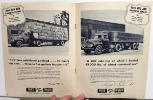 1948 Ford Truck Dealer Brochure 145 HP Big Job Roadside Report F7 F8 Testimonial