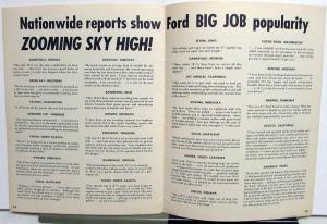 1948 Ford Truck Dealer Brochure 145 HP Big Job Roadside Report F7 F8 Testimonial