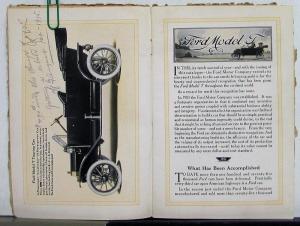 1913 1914 Ford Model T Touring Runabout Town Car Sales Brochure Catalogue Orig