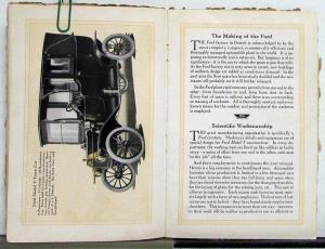 1913 1914 Ford Model T Touring Runabout Town Car Sales Brochure Catalogue Orig