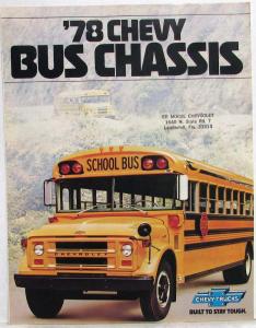 1978 Chevrolet Truck School Bus Chassis Sales Brochure