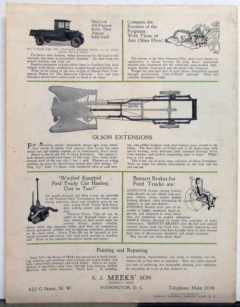 1917 & Up Ford Martin Parry Meeks Universal Bodies Sales Brochure ...